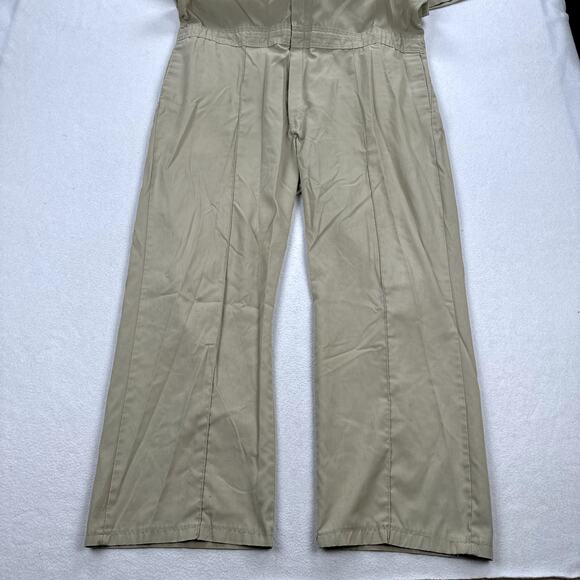Vintage Big Mac Coveralls Size XL Tan Short Sleeve Straight Leg Utility Work 80s - Picture 7 of 13